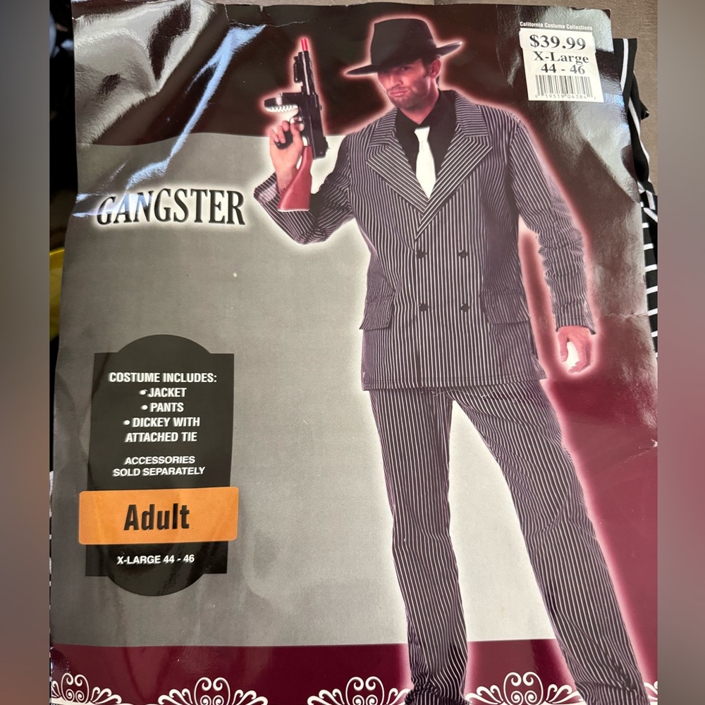 California Costumes Gangster Suit - Black and White